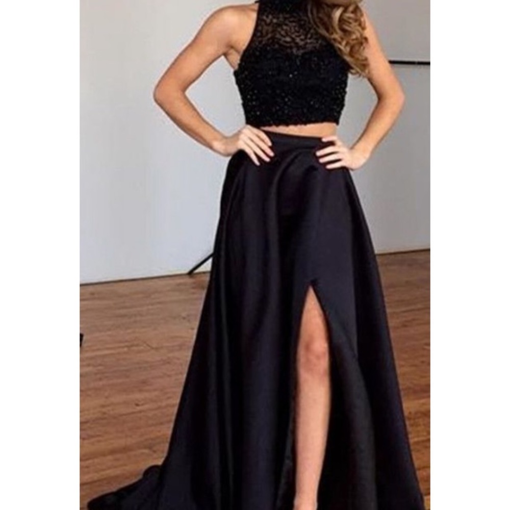 Black two piece dress